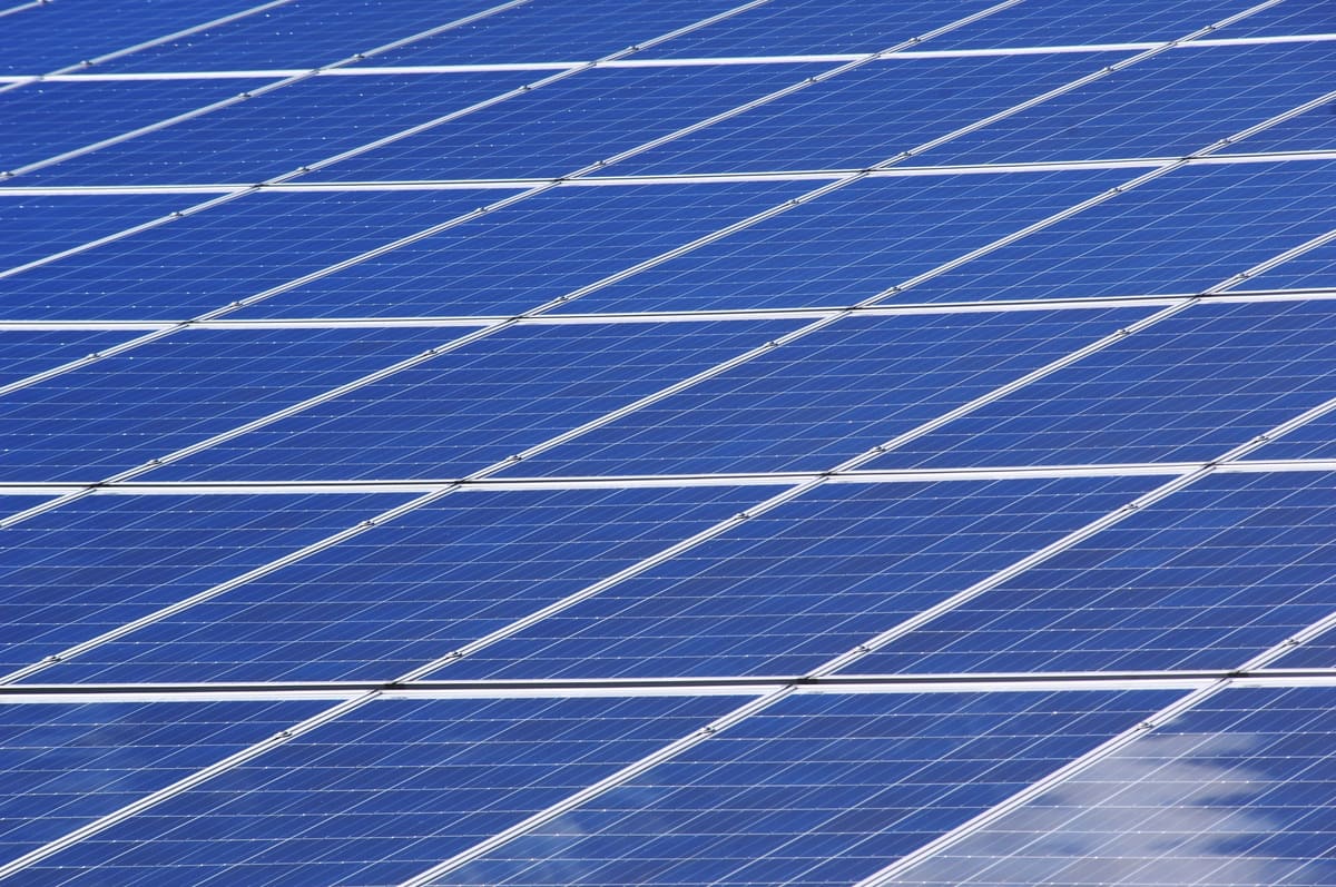 Close-up of spotless solar panel cells after professional solar panel cleaning