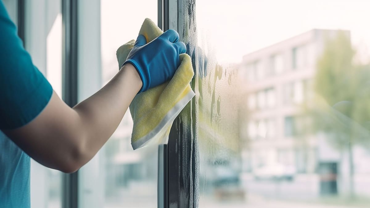 Storefront window cleaning of commercial display glass in Lynchburg, VA